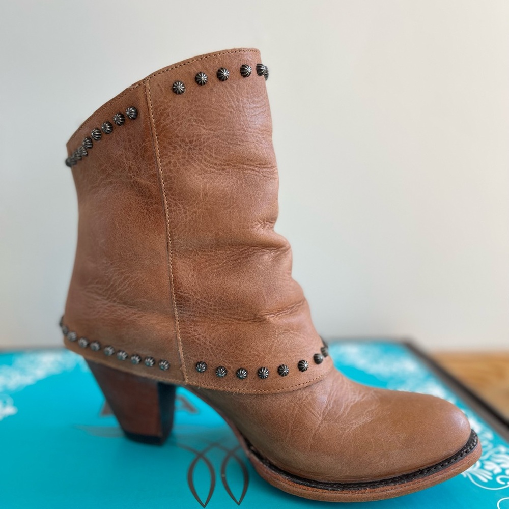 Lane Leather Ankle Boots with Fringe - Picture 4 of 11